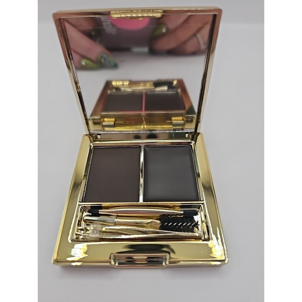 Revolution Pro Ultimate Brow Sculpt 5 Piece Kit Tweezers Spoolie Brush Ebony 83